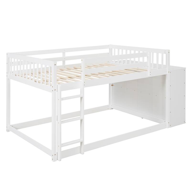 Bunk Bed with 4 Drawers and 3 Shelves