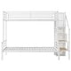 preview thumbnail 6 of 22, Metal Twin over Full Bunk Bed with Storage and Wardrobe