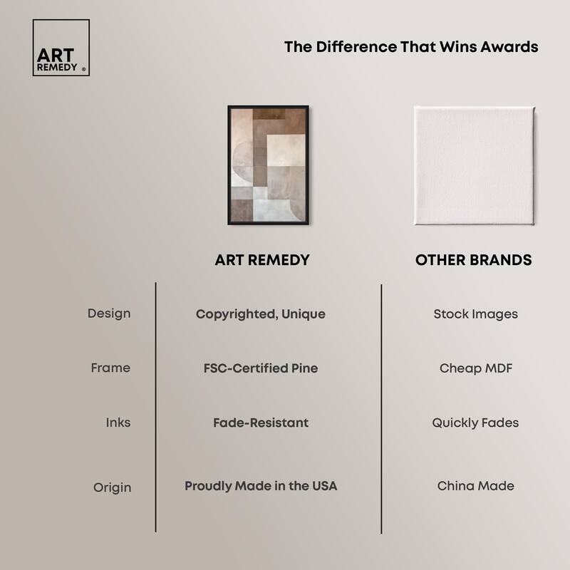 Neutral Tone Blocks II Canvas by Art Remedy