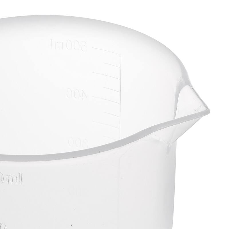 5pcs Clear Measuring Cup Labs PP Plastic Graduated Beakers