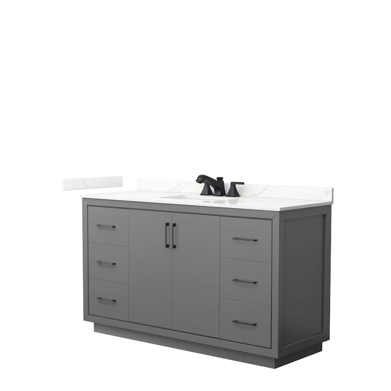 Icon 60-inch Single Vanity, Quartz Top
