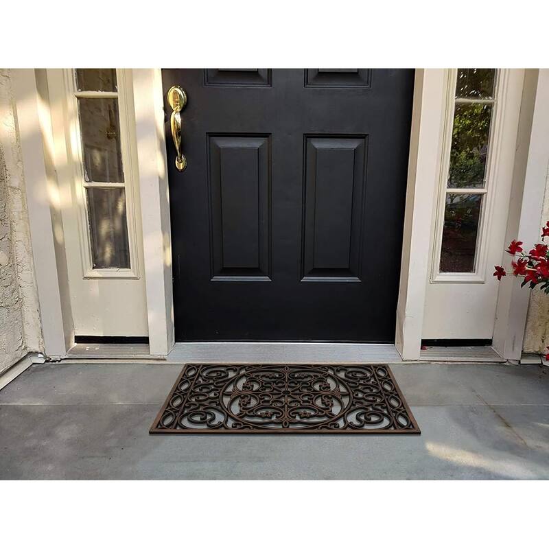 A1HC Rubber Grill Doormat, Elegant Star Pattern,Fun Designed Floor Mat, 18"X30"