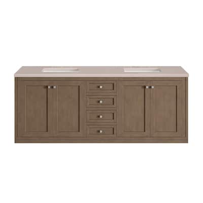 James Martin Vanities Chicago 72" Double Basin Hardwood Vanity Set