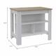 Brooklyn Contemporary Kitchen Island with Shelves