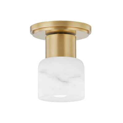 Hudson Valley Centerport 1-Light Bath Bracket with Alabaster Shade