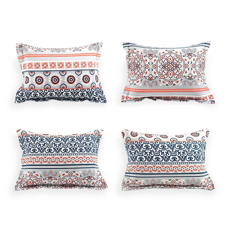 Lush Decor Nesco Stripe Reversible Cotton Duvet Cover 3Pc Set