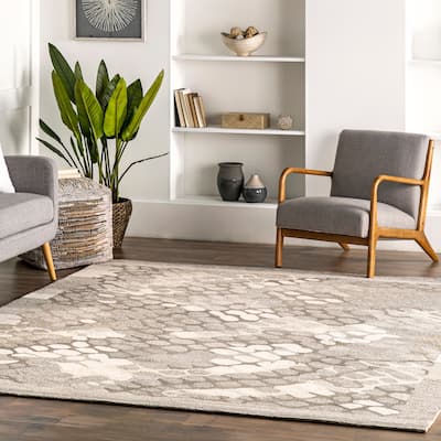 Nuloom Jae Transitional Pebbles Wool Area Rug.