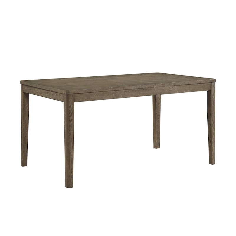6pcs Dining Furniture Set Table Chairs Bench Upholstered Seat Cushion Light Brown Finish
