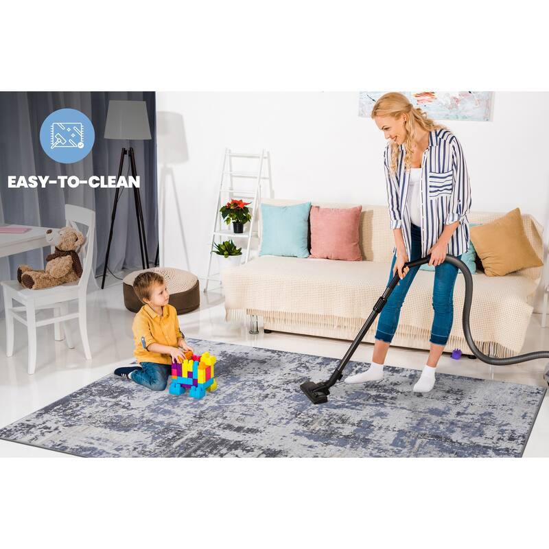 6X9 Abstract Non-Shedding Living Room Bedroom Dining Home Office Stylish and Stain Resistant Area Rug - 6' x 7'