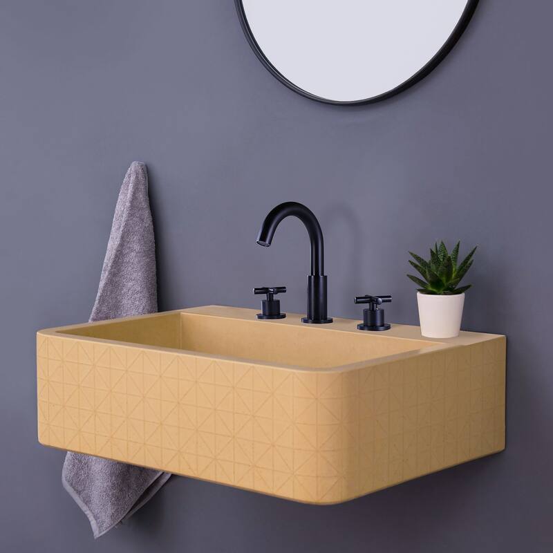 Luxury Gold / Nickel / Black 360 Swivel Bathroom Faucet Widespread with 2 Cross Handles