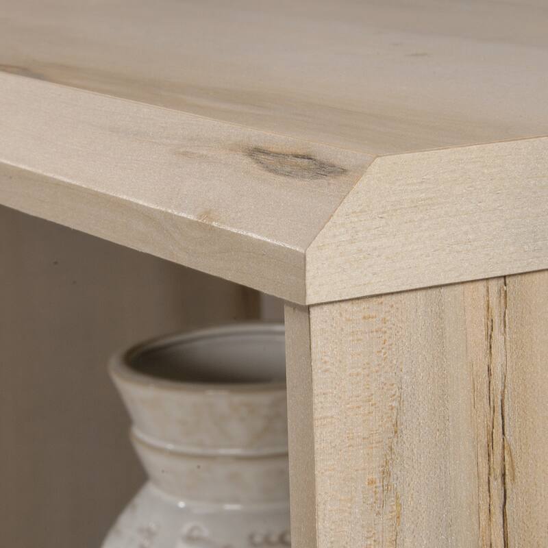 Wood Bookcase with Cubbyholes, Brown - 53.15" W x 14.37" D x 45.28" H