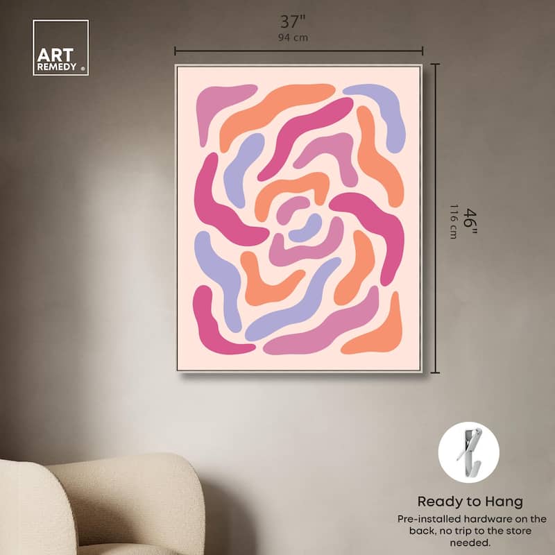 Petals Floral Form Canvas by Art Remedy