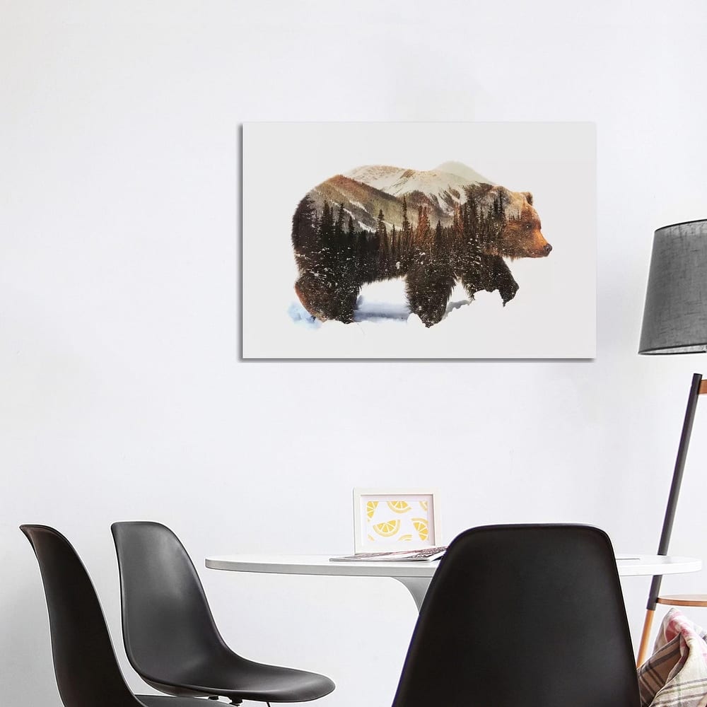 iCanvas "Arctic Grizzly Bear" by Andreas Lie Canvas Print