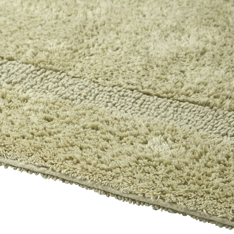 Better Trends Bath Rugs 100% Cotton Reversible Highly Water Absorbent Bathroom Rug for Shower, Sink, Bath Mats - Lux Collection