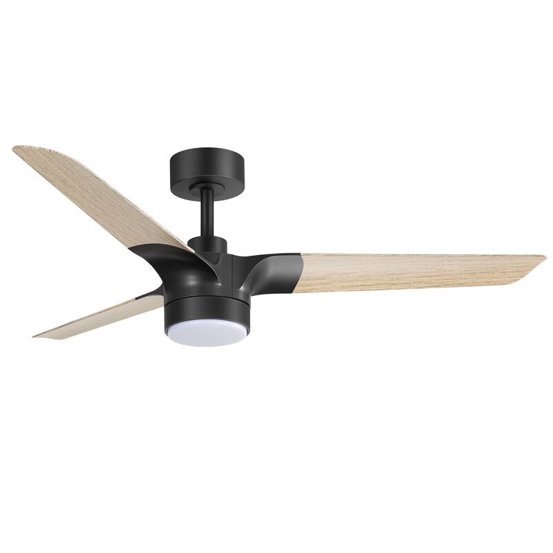 52" 3-Blade Modern LED Ceiling Fan with Light and Remote