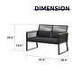 preview thumbnail 14 of 16, Patio Wicker Loveseat with Cushions