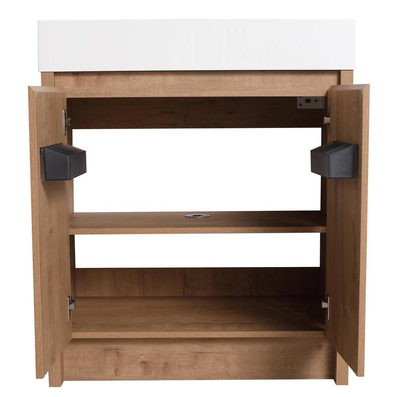 ARTCHIRLY 24/30 Inch Bathroom Vanity with Sink, Freestanding Bathroom Vanity with Soft Close Door and Adjustable Shelf