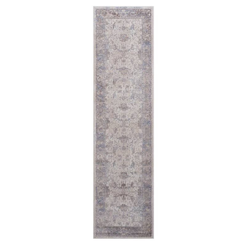 LOOM & LUXE Collection Brown/Beige/Traditional Non-Shedding Area Rug - 96" D x 26" W x 0.28" H