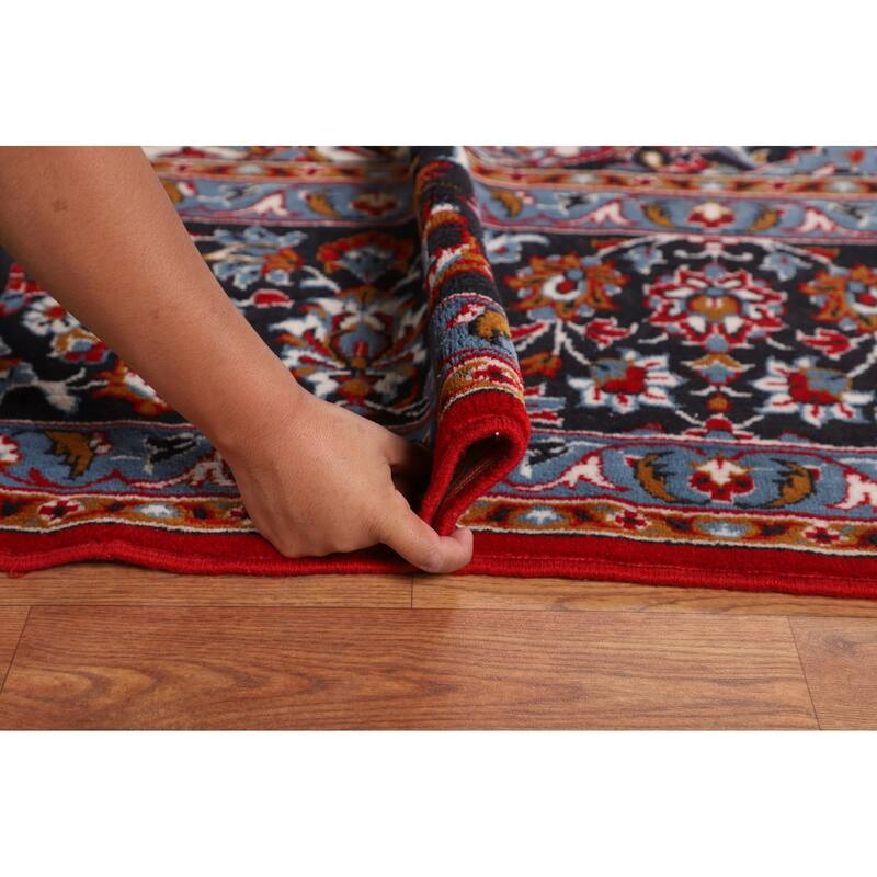 Floral Red Kashan Turkish Area Rug Dining Room Machine Made Carpet - 9'9" x 12'7"