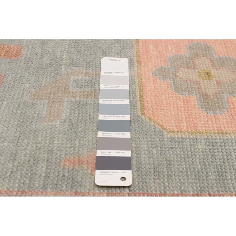 ECARPETGALLERY Hand-knotted Modern Oushak Grey Wool Rug - 9'11 x 13'8