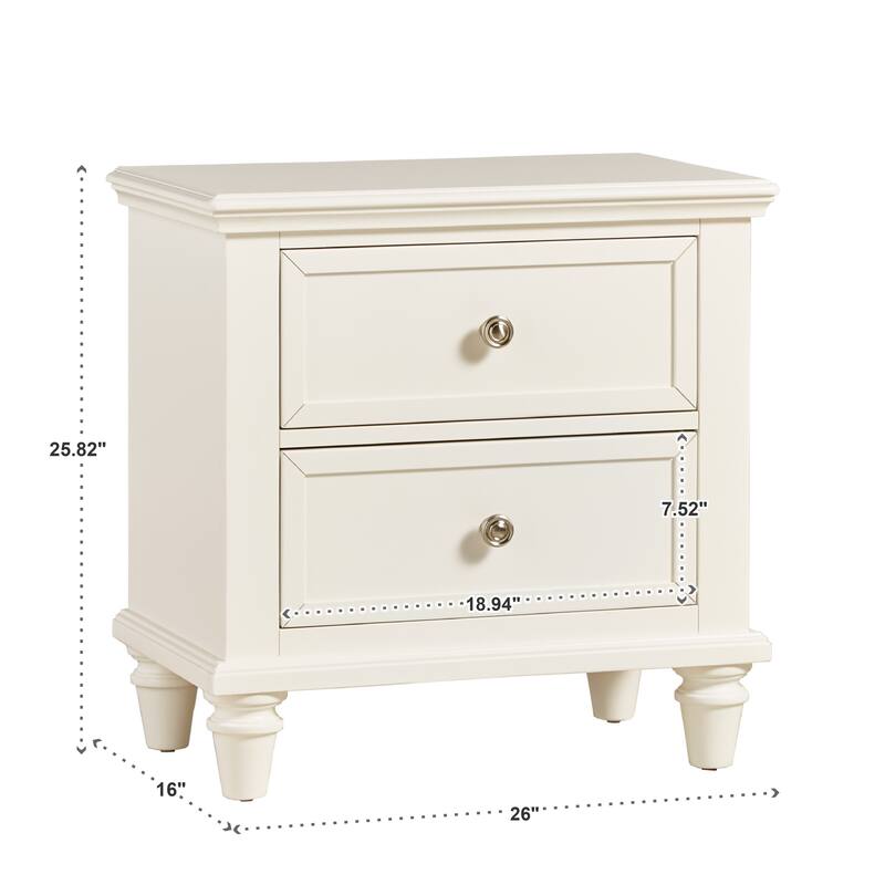 Preston 2-drawer Side Table Nightstand by iNSPIRE Q Junior