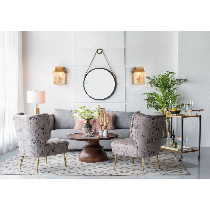 29.5" in On-trend Hanging Round Mirror with Black Framed