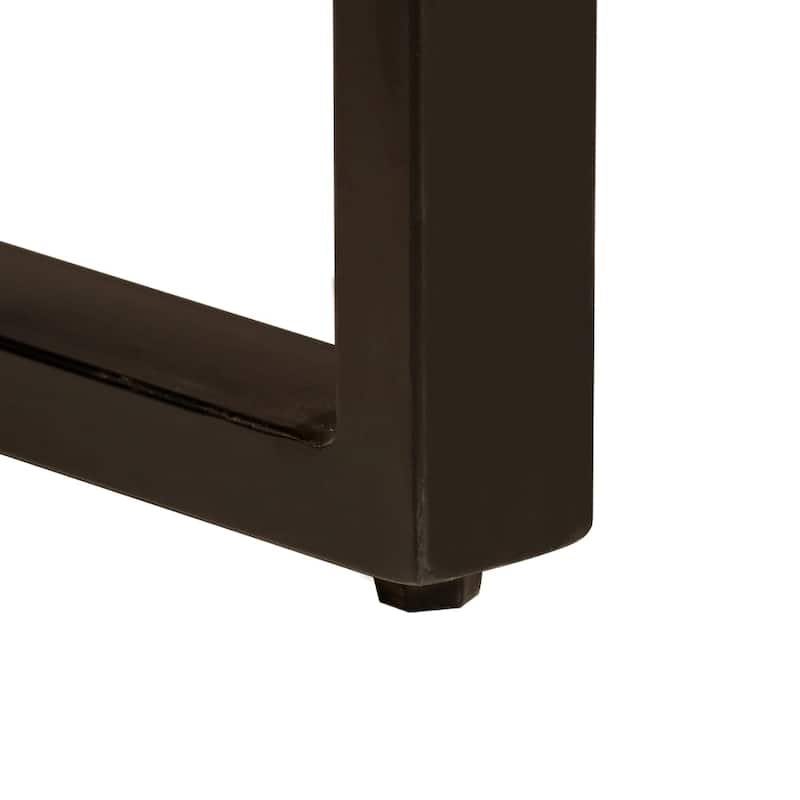 vidaXL Dining Table Solid Rough Mango Wood 70.9" - 70.9" x 35.4" x 29.9" (L x W x H)