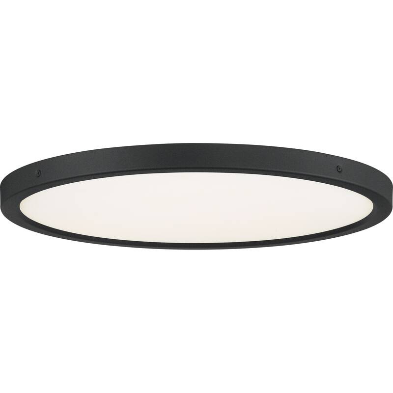 Quoizel Outskirts Earth Black 20-inch LED light Flush Mount