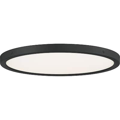 Quoizel Outskirts Earth Black 20-inch LED light Flush Mount
