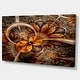 preview thumbnail 2 of 14, Designart "Dark Orange Fractal Flower" Abstract Canvas Art Print