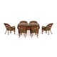 preview thumbnail 20 of 45, Portside Southwest Amber Outdoor Wicker Dining Set (7-Piece)
