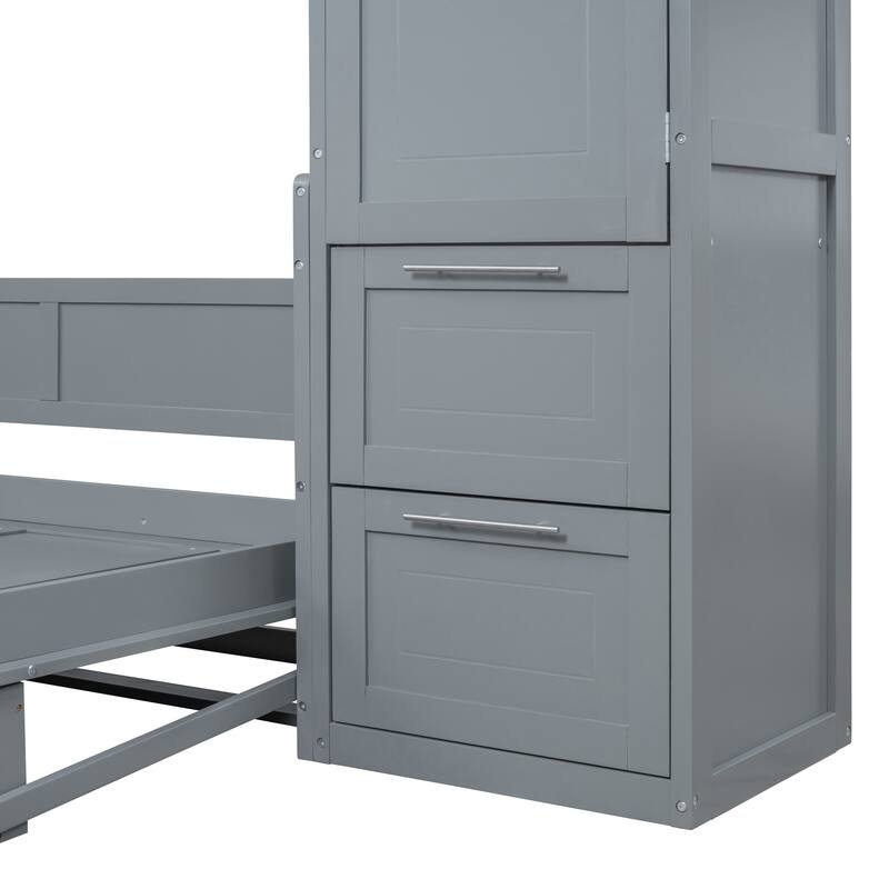 Queen Size Smart Murphy Bed with Integrated Wardrobe & Storage - Fully Customizable Space-Saving Wall Bed System