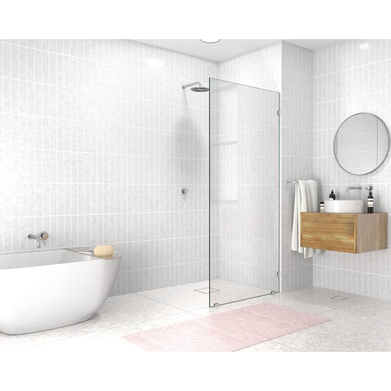 Glass Warehouse 78" x 34" Frameless Shower Door - Single Fixed Panel