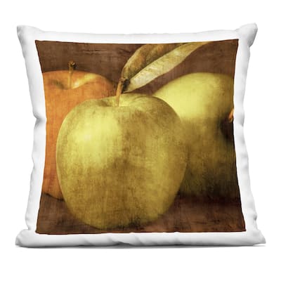 Stupell Vintage Apples Close Up Decorative Printed Throw Pillow Design by Caroline Kelly