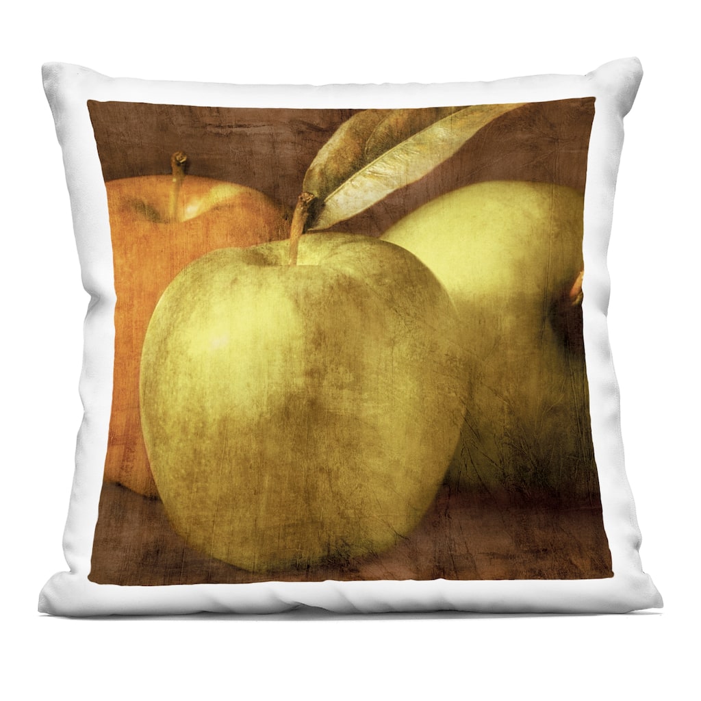 Stupell Vintage Apples Close Up Decorative Printed Throw Pillow Design by Caroline Kelly