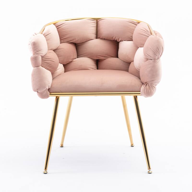 Shubert Glam Velvet Woven Accent Chair (Set of 2) by GDFStudio - 28.70"L x22.20"W x 29.50"H