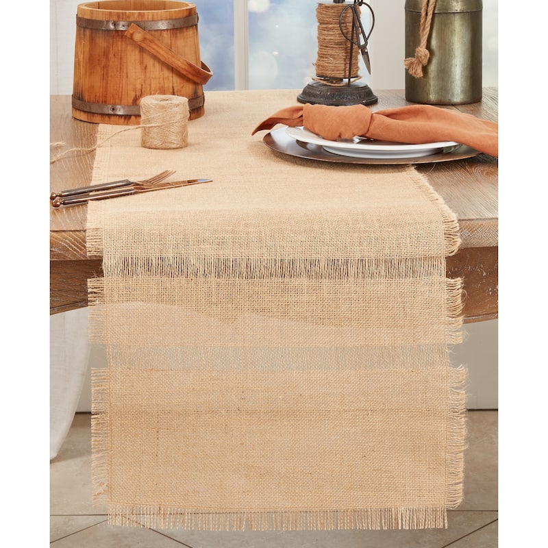 Earthy Elegance Jute Table Runner - 16" x 72"