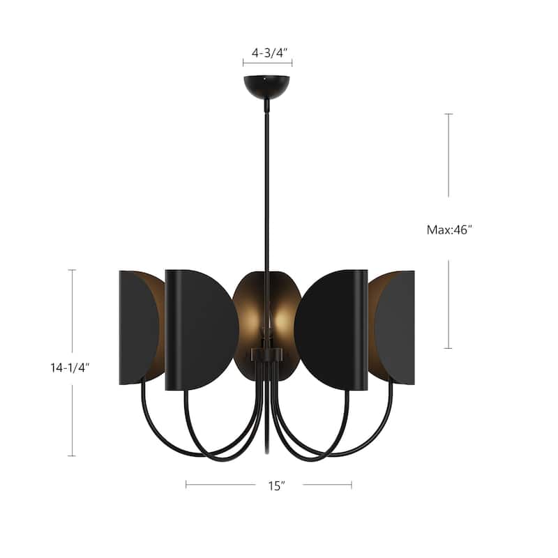 Alora Lighting CH450732 Seno 5 Light 32" Wide Chandelier