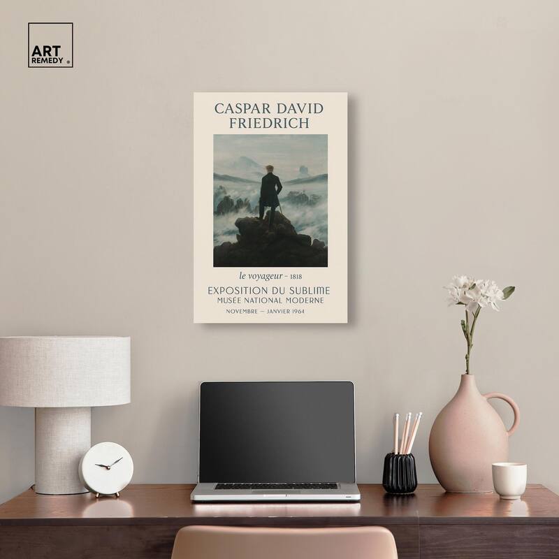 Wanderer Above the Sea of Fog Canvas by Art Remedy, Gallery Wrapped
