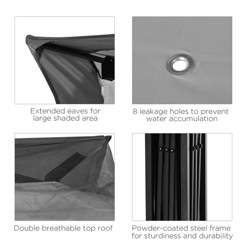 11'x11' Pop Up Canopy with Removable Netting, Instant Outdoor Gazebo Tent for Shade and Protection