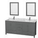 Option Dark Gray / White Carrara Marble Top / Brushed