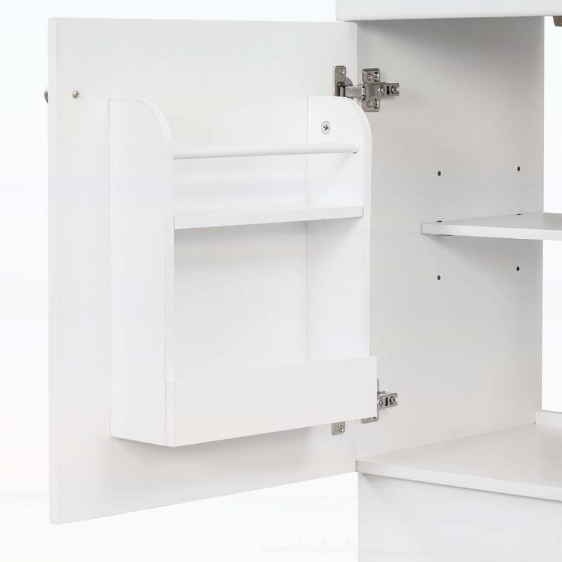 Freestanding Vanity Set with Door Shelf and Adjustable Shelf