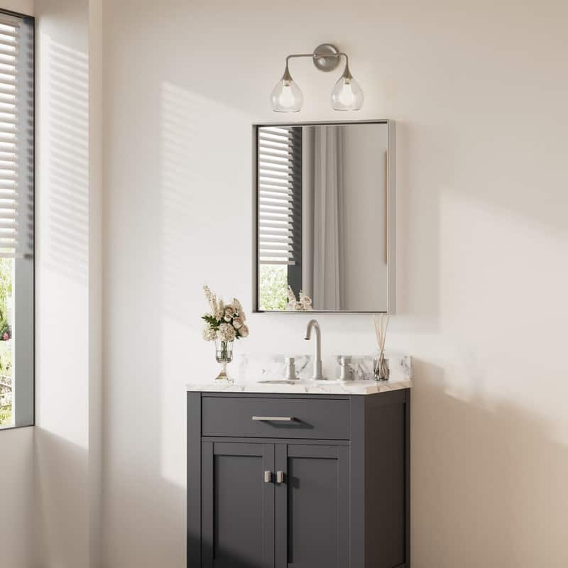 Keonjinn Aluminum Framed Wall Mount Bathroom Vanity Mirror