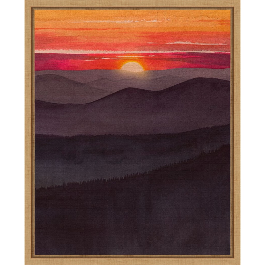 Amanti Art Layered Sunset II by Grace Popp Framed Canvas Wall Art Print - Sylvie Maple