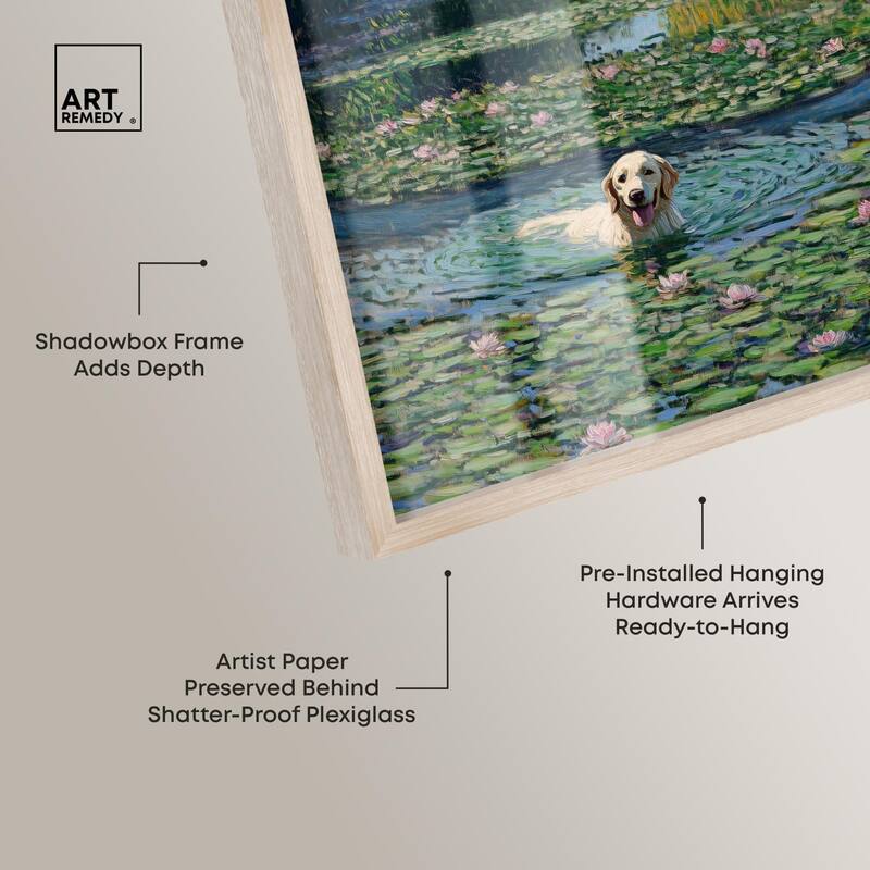 The Pond Under the Bridge Shadowbox by Art Remedy