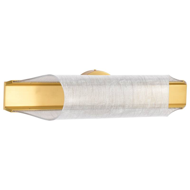 Idris LED 3 Light Wall Sconce Vintage Brass Finish Light Guide Panels - Vintage Brass