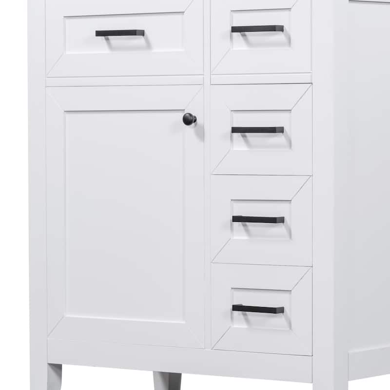 Single Sink Bathroom Vanity Cabinet with Door Rack and Drawers