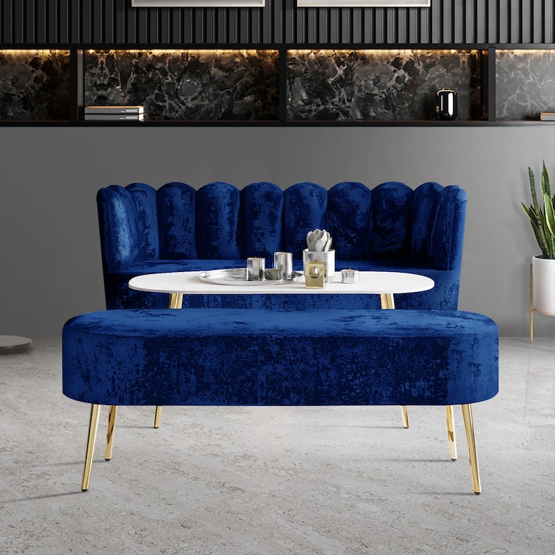 CraftPorch Luxurious Velvet Upholstered 3-piece Living Set