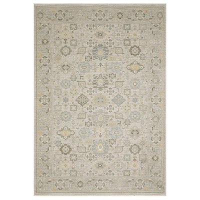 Kellan Global Floral Beige/ Blue Area Rug