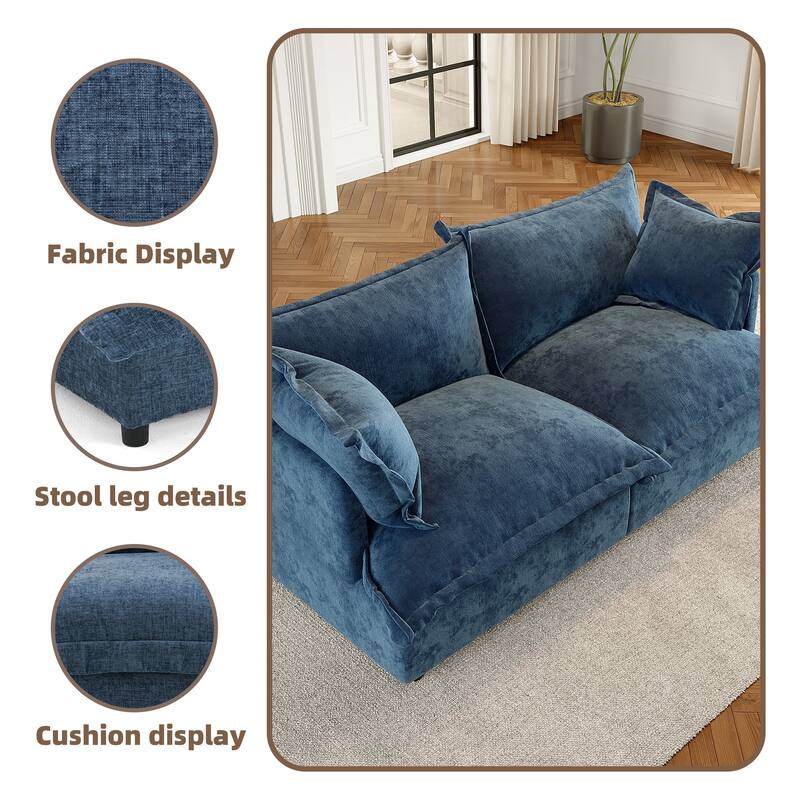 Cloud Chenille Upholstered Modular Sectional Sofa